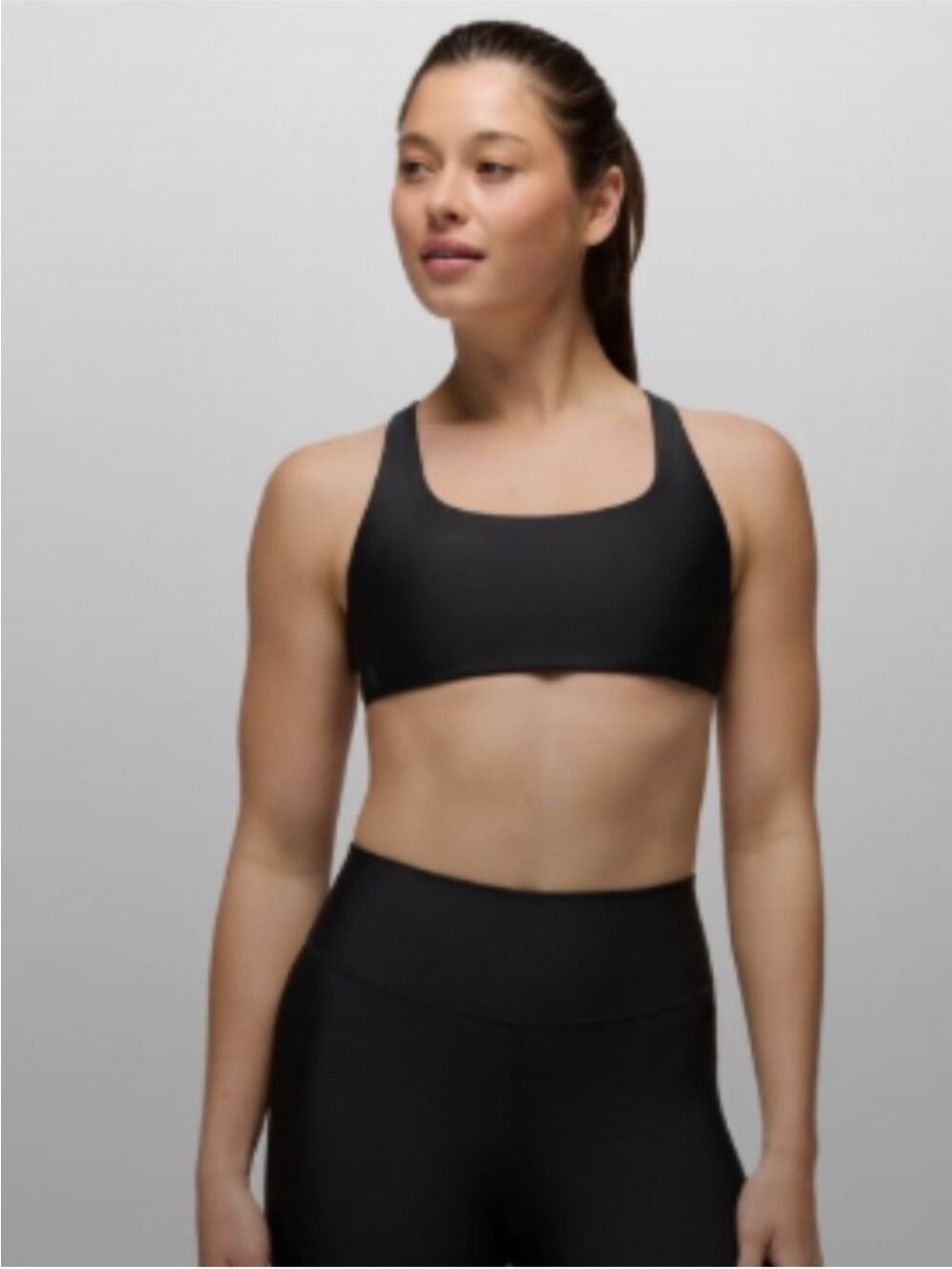 Athleta Sculptek Deep Breath Bra Black Sports Bra Size XS